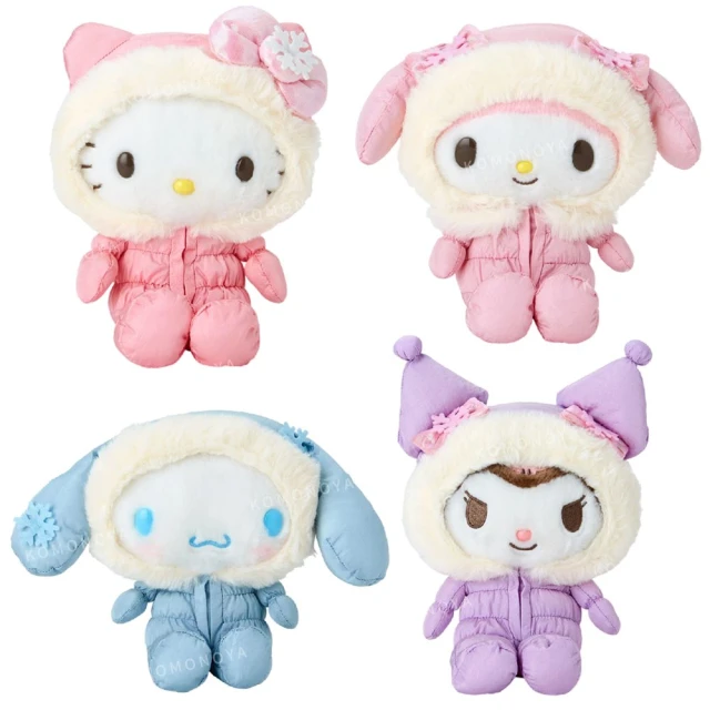 小禮堂 Sanrio 三麗鷗 絨毛玩偶娃娃 - 冬日羽絨 Kitty 酷洛米 大耳狗 美樂蒂(平輸品)