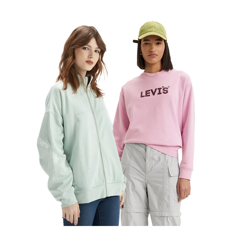 【LEVIS 官方旗艦】女生帽T 女生大學T 1212限定優惠 女生上著 連帽帽T 口袋帽T 大學T 外套 多款任選