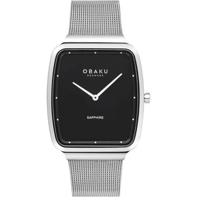 OBAKU 璀璨之星時尚簡約腕錶-極光銀(V267GXCBMC)