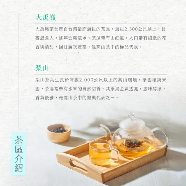 【名池茶業】光影茶境 梨山 大禹嶺品級 烏龍茶葉禮盒150gx2罐(共0.5斤)