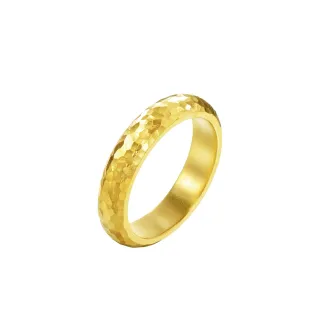 【周大福】傳承系列 錘紋戒指 錘揲黃金戒指_計價黃金(港圍15號)