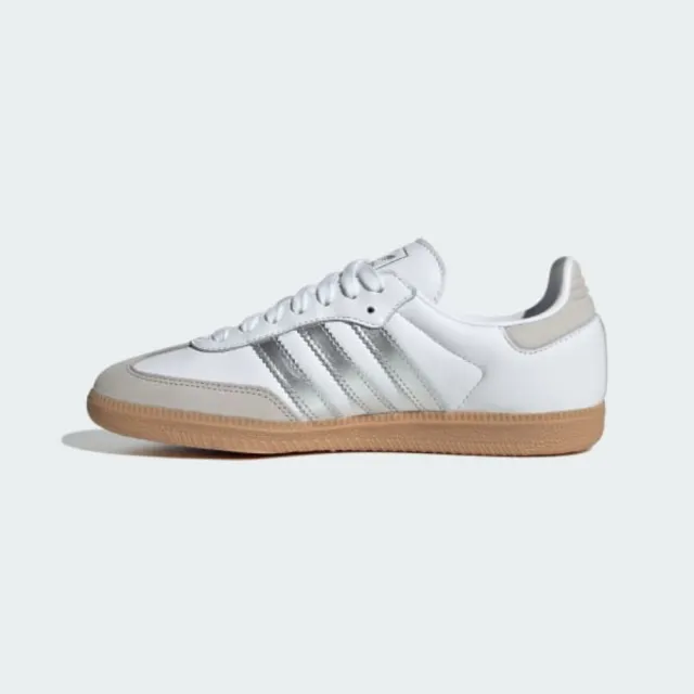 【adidas 愛迪達】休閒鞋 女鞋 運動鞋 德訓鞋 SAMBA OG W 白銀 JI2725