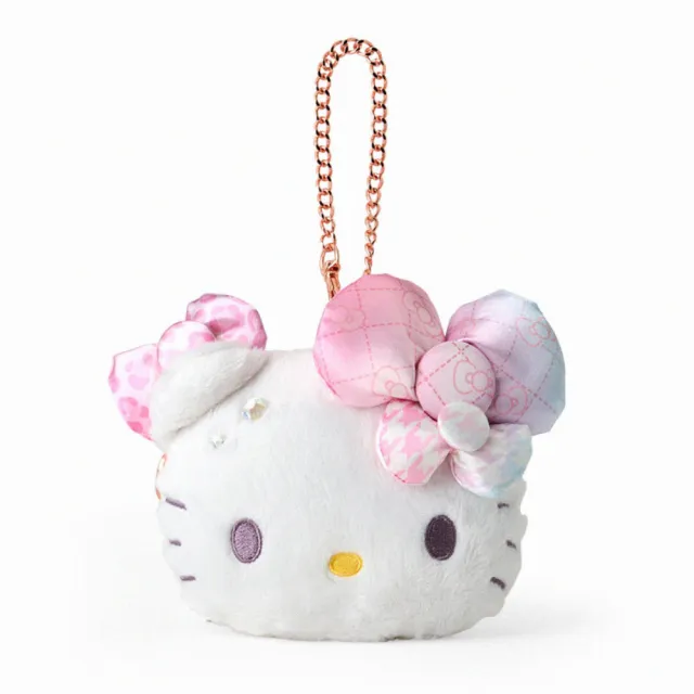 【小禮堂】雙11 Sanrio 三麗鷗 Hello Kitty 玩偶票卡零錢包 - 50週年The Fashionable Ribbons(平
