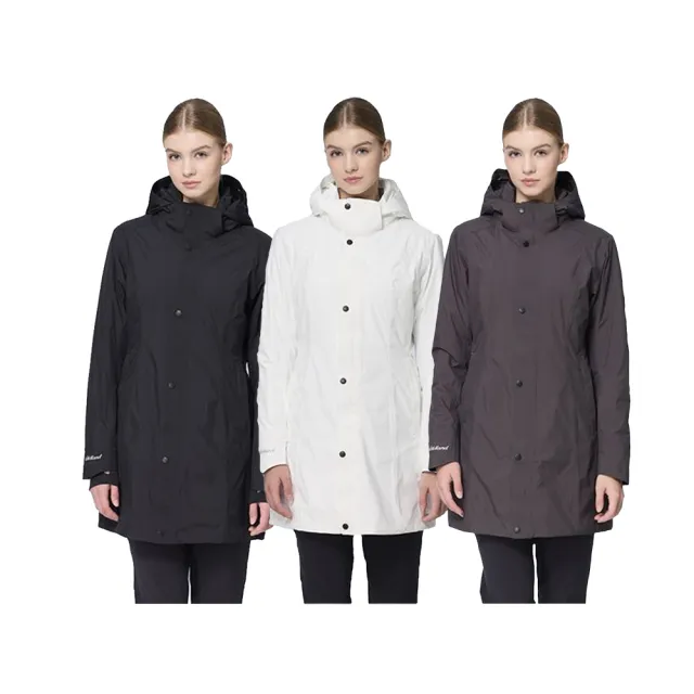【Wildland 荒野】女PR棉輕量極暖防水長版外套S-2L-0B22901(長版外套/防風外套/外套/保暖外套)