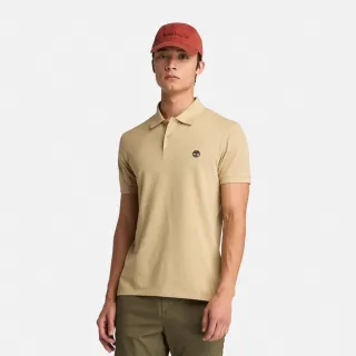 【Timberland 官方旗艦】男款檸檬黃彈性短袖POLO衫(A69Z7DH4)