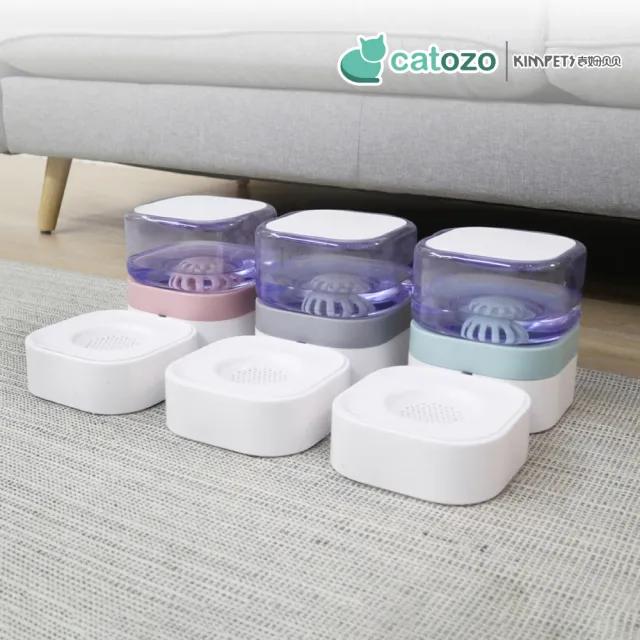 【catozo】Kimpets 自動出水寵物餵食餵水碗(可以靠牆一字型靠牆放 也可以調整飼料碗放置於角落哦!!)