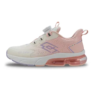 【LOTTO】童鞋 閃動 轉扣氣墊跑鞋(淺米/粉-LT4AKR5713)