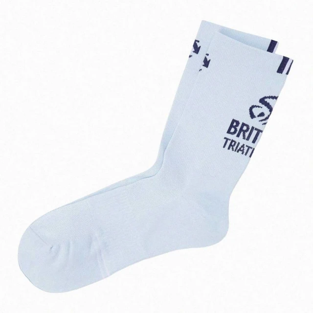 DESCENTE TEAM PACKAGE SEAMLESS CREW SOCKS 中性 運動襪(藍色/白色)