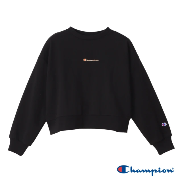 Champion 官方直營-CASUAL日本系列刺繡短版大學T衛衣-女(3色可選)