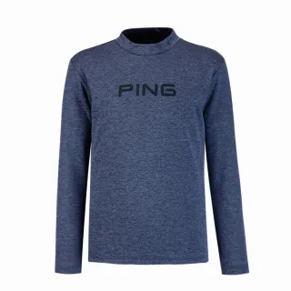 【PING】男款LOGO石墨烯長袖高領上衣-深藍(蓄熱保暖/GOLF/高爾夫球衫/PA24231-58)