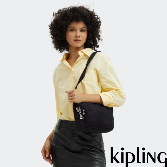 KIPLING官方旗艦館 率性曜石黑手提側背兩用包-JAYL