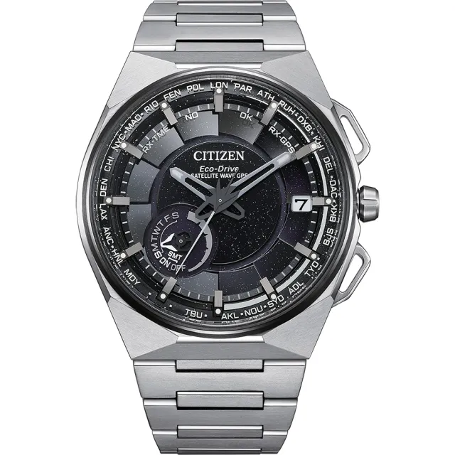 【CITIZEN 星辰】GENTS系列 GPS鈦金屬光動能腕錶 CC3097-52E(Satellite Wave X 限量 星際黑)