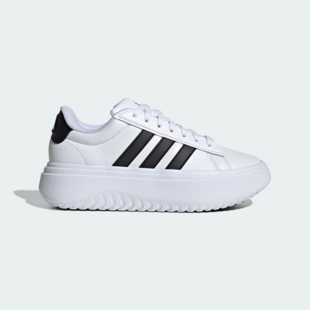 adidas 愛迪達 Grand Court Platform 女 運動休閒鞋 厚底 舒適 小白鞋 白黑(IE1092)