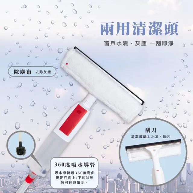 【EASY LIFE 伊德爾】多功能雙面拖把(360度全方位清潔 萬用拖把)