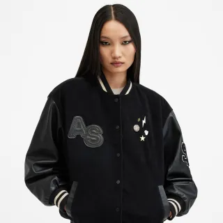 【ALLSAINTS】VALERIA 寬鬆羊毛拼接棒球外套 W094LB(舒適版型)