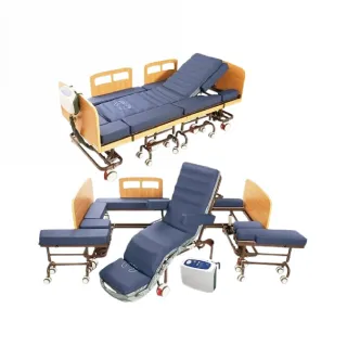 【海夫健康生活館】名一分離式移位床 未滅菌 YOFA 氣墊床墊｜電動床結合床椅｜電動升降(YM2000A)