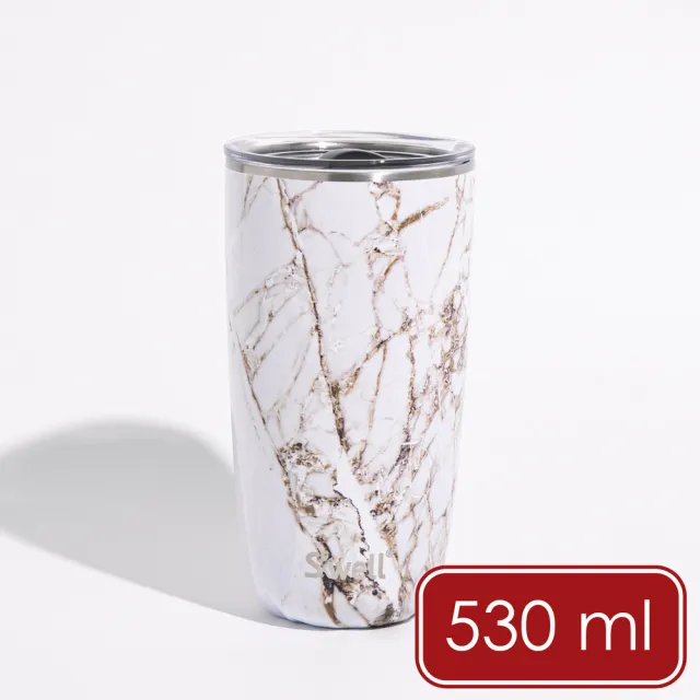 【S’well】美國 Tumbler不鏽鋼滑蓋保溫杯 鎏金石紋530ml / swell 保溫杯 保冰杯 推蓋直飲杯