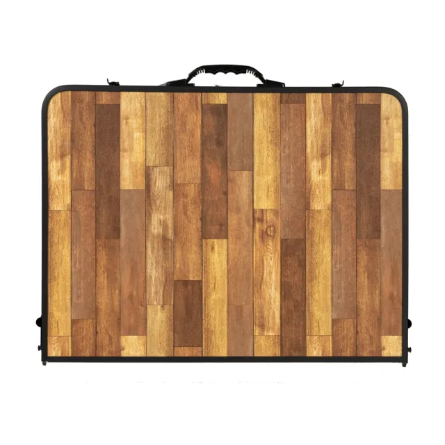 【BUNDOK】仿木紋鋁合金手提折合桌90 CM BD-243WB(仿木紋鋁合金手提折合桌90 CM BD-243WB)