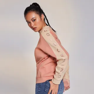 【YUANDONGLI 元動力】-O 甜美時尚撞色切線燙金字母運動棉質上衣(桔色；S-L；4223251603)