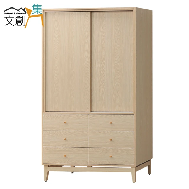 MUNA 家居 洛蒂5.5X7.8尺推門衣櫃/870+871