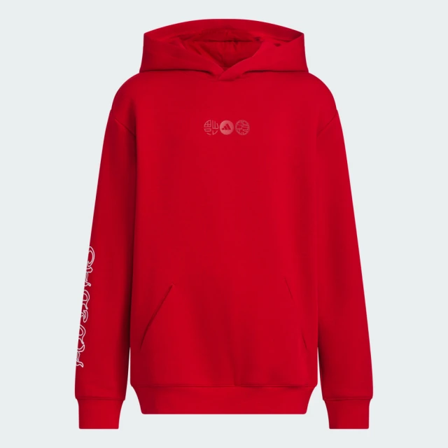 adidas 愛迪達 長袖上衣 帽T 大童 男女童 童裝 CNY新年 JK KN HOODY 紅 JN4383