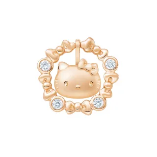 【Just Diamond】鎮金店 18K玫瑰金 Hello Kitty 甜蜜環繞 鑽石單耳耳環