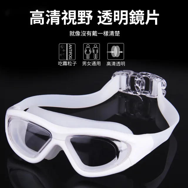 【OMG】618特惠 防水防霧高清泳鏡 大鏡框專業游泳眼鏡 蛙鏡 潛水鏡 男女通用