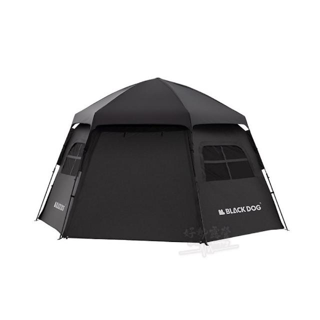 【Blackdog】黑狗 六邊形全自動速開帳 全遮光黑膠帳篷 客廳帳 帳篷 球帳 六角帳篷 速搭帳 圓項帳
