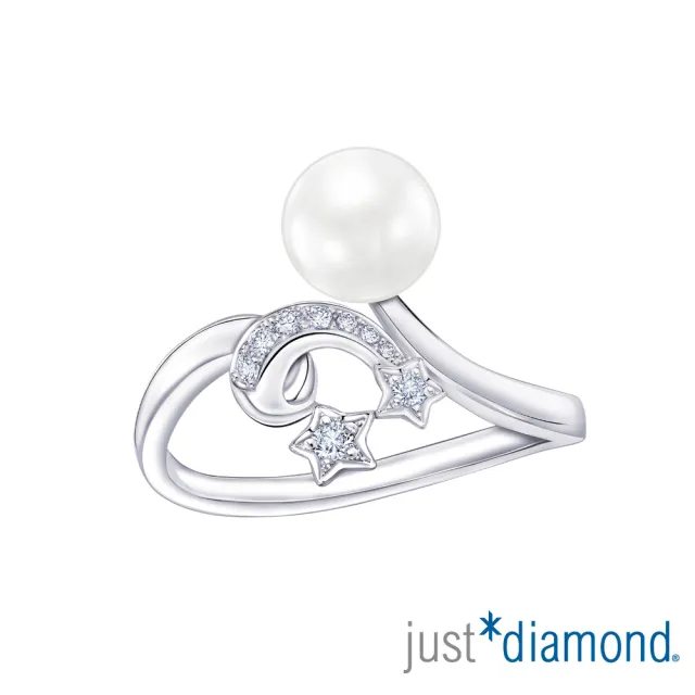 【Just Diamond】鎮金店 18K金 閃閃星辰-華麗 鑽石戒指