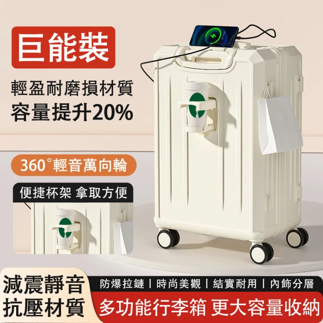 With Me 20吋+20吋前開上掀款波卡箱(前開式｜上掀