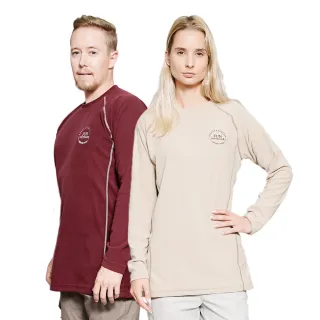 【戶外趣】中性款個性品牌超細搖粒絨禦寒保暖圓領上衣(DML2306)