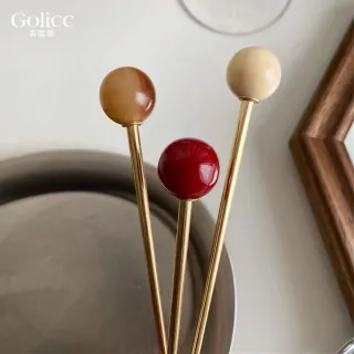 【Gulicc 古莉可】髮釵 簡約 時尚小圓球 髮簪(7夕情人節 生日 耶誕 髮飾 頭飾  髮簪 中國風 古典)