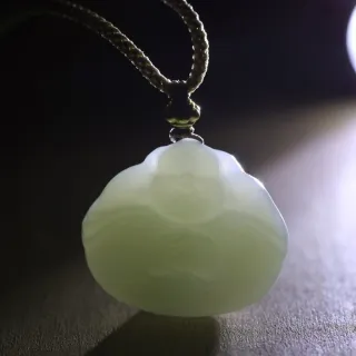 【MoonDy】彌勒佛玉墜 守護神 招財納福 保平安 玉珮 飾品 和田玉項鍊 吊墜 交換禮物 項鍊 玉石 配件