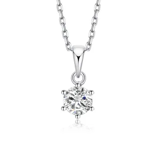 【蘇菲亞珠寶】GIA 30分 E/SI2 18K金 經典六爪 鑽石項鍊