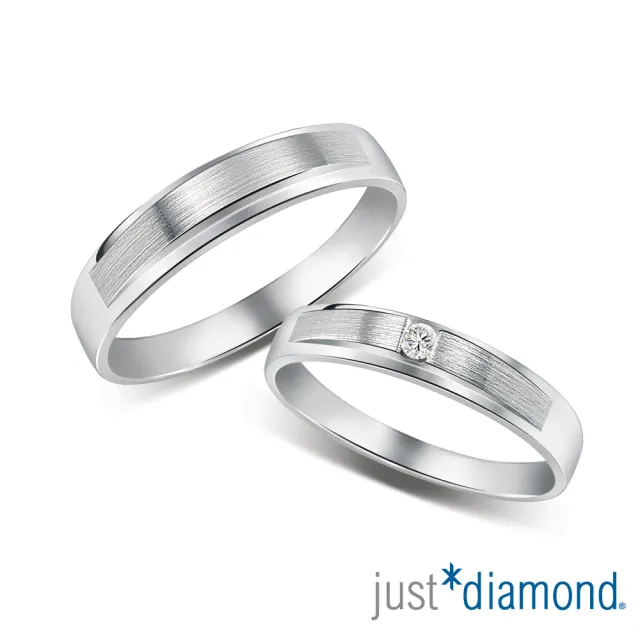 【Just Diamond】鎮金店 無盡的愛系列18K金男女對戒-情定永恆 男戒