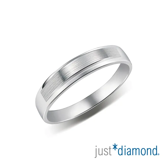 【Just Diamond】鎮金店 無盡的愛系列18K金男女對戒-情定永恆 男戒