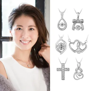 【Crossfor New York】日本原裝純銀懸浮閃動耳環、項鍊禮盒-多款選(提袋禮盒生日禮物情人節送禮)