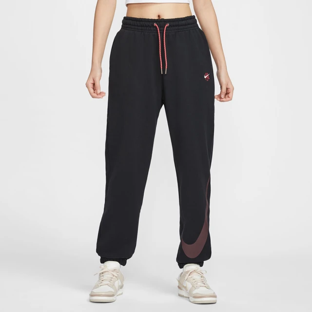 NIKE 耐吉 AS W NSW HR OS PANT 黑 長褲 女 運動褲 CNY 棉褲 休閒褲 穿搭(HV8463-010 ∞)