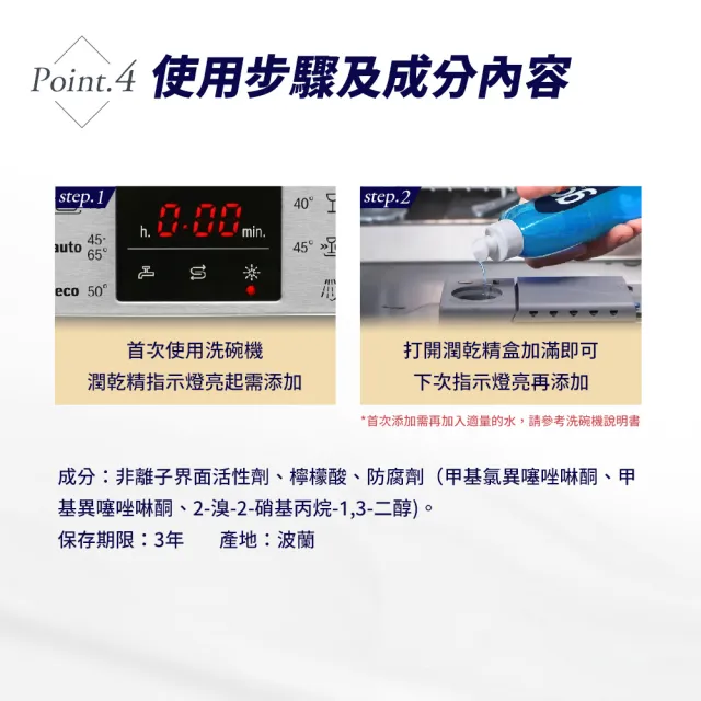 【德國gc clean】洗碗機專用潤乾精光潔劑1Lx6(加強乾燥/去除水痕水漬/玻璃餐具推薦)