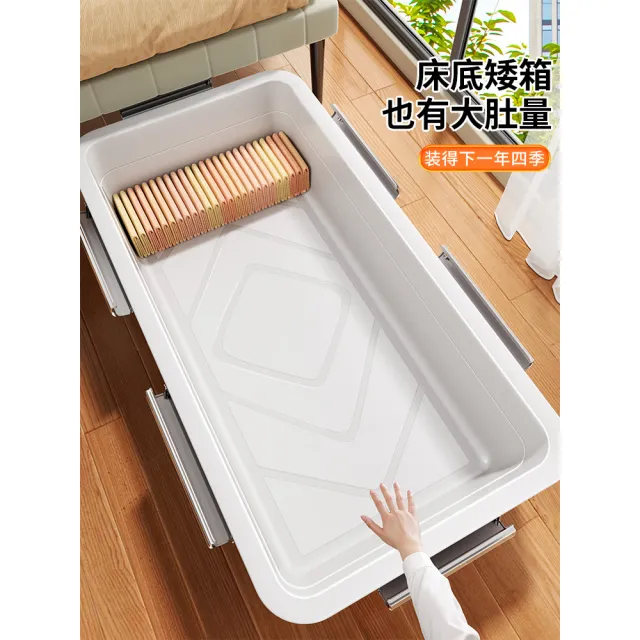 【懶人聯盟】塑料床底收納 收納櫃 收納箱 衣服整理箱周轉箱子(*19 全方位包裹 防塵防潮防小蟲 預購15天)