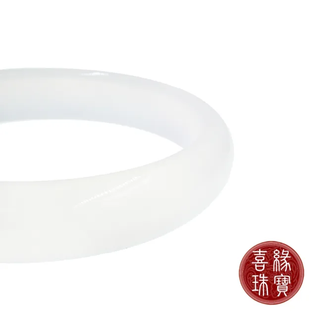 【喜緣玉品】白月光 冰種白玉髓 手鐲(平安鐲)