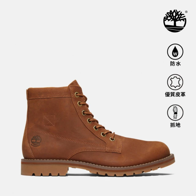 Timberland 官方旗艦 男款黑色休閒防水中筒靴(A4