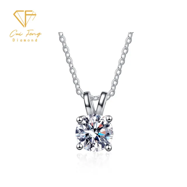 【CF Diamond】項鍊 莫桑鑽《兔斯拉》(1克拉 七夕情人節 鑽石 項鏈  生日禮物)