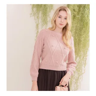 【IRIS 艾莉詩】氣質菱格針織上衣-3色(46850)