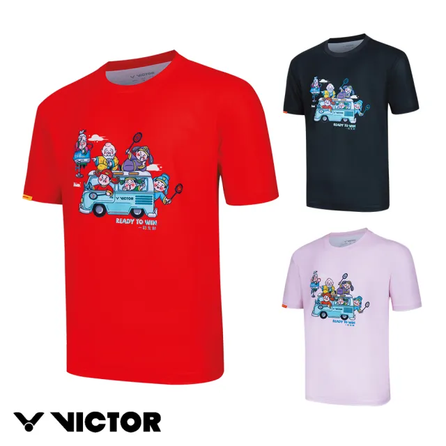 【VICTOR 勝利體育】2025 平步青雲系列 前方好運 T-shirt(T-501CNY C/D/I 黑/熔岩紅/柔情粉)