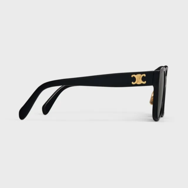 【CELINE】凱旋門方形膠框抗UV太陽眼鏡(CL40222F-01A)