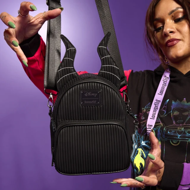Loungefly 迪士尼 黑魔女限定兩用迷你後背包(迪士尼後背包)