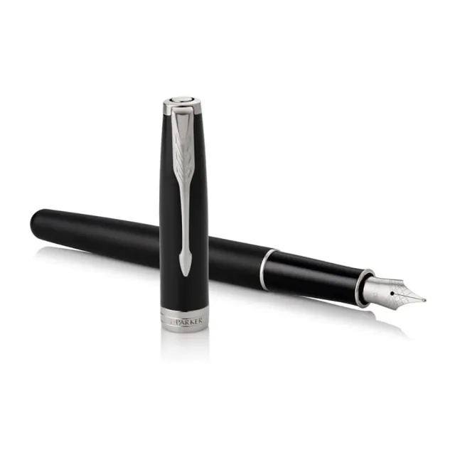 【PARKER】派克 卓爾霧黑白夾 F尖 鋼筆 法國製造