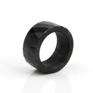 【JA-ME】天然A貨翡翠冰種烏雞鑽石切面寬版戒指 國際圍21(年終慶/年貨節/招財開運/現貨/僅此一件)