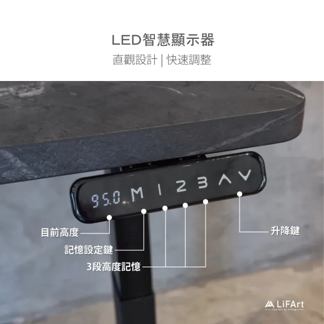【LiFArt】Starry電動升降桌｜160x70cm 雙馬達/三節式(書桌/辦公桌/工作桌)